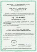 Certifikát Benýr