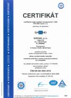 Certifikát ISO 9001